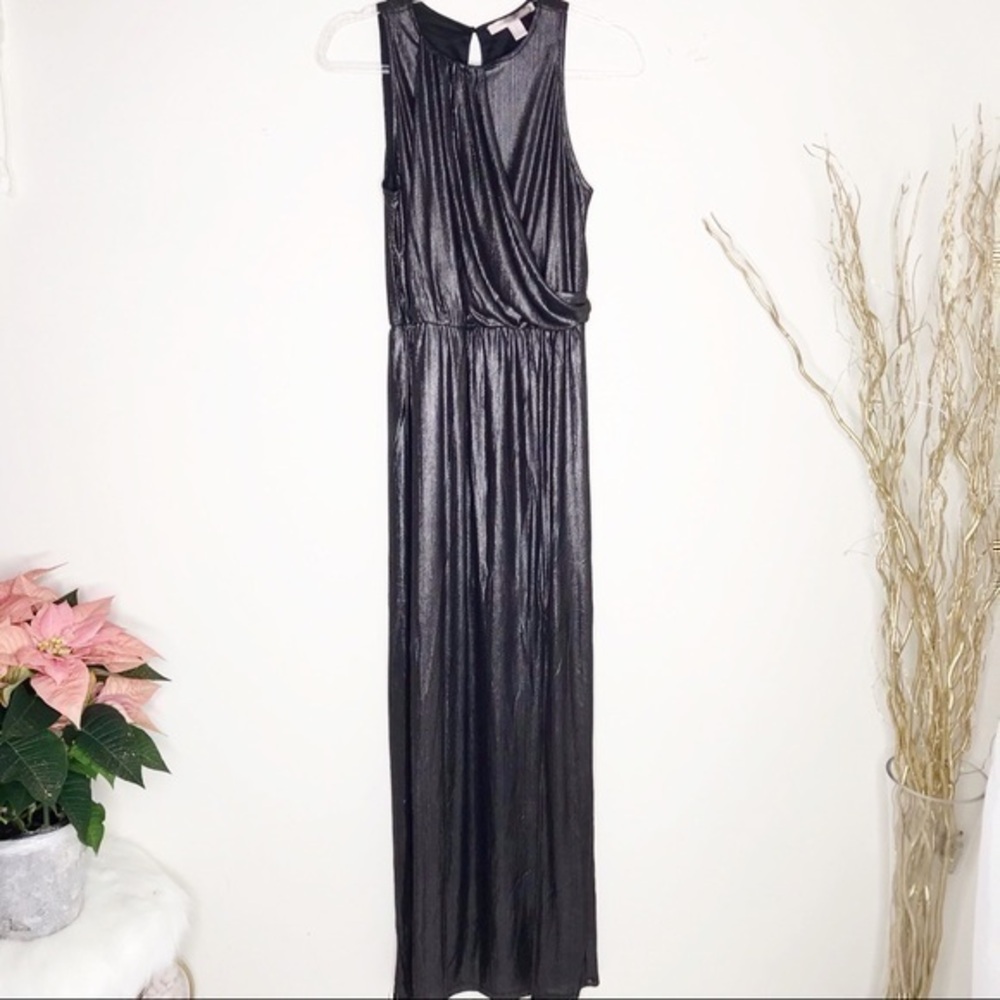 Forever 21 black metallic shimmer dress size XS